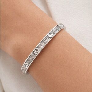 Fendi F is Fendi Bracelet with Silver and Crystal Embellishments New